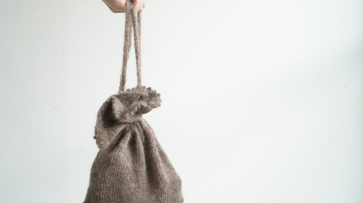 【9月27日㈰開催】編み機を学ぶ 小さな巾着バッグ「Nest Drawstring Bag」ワークショップのご案内