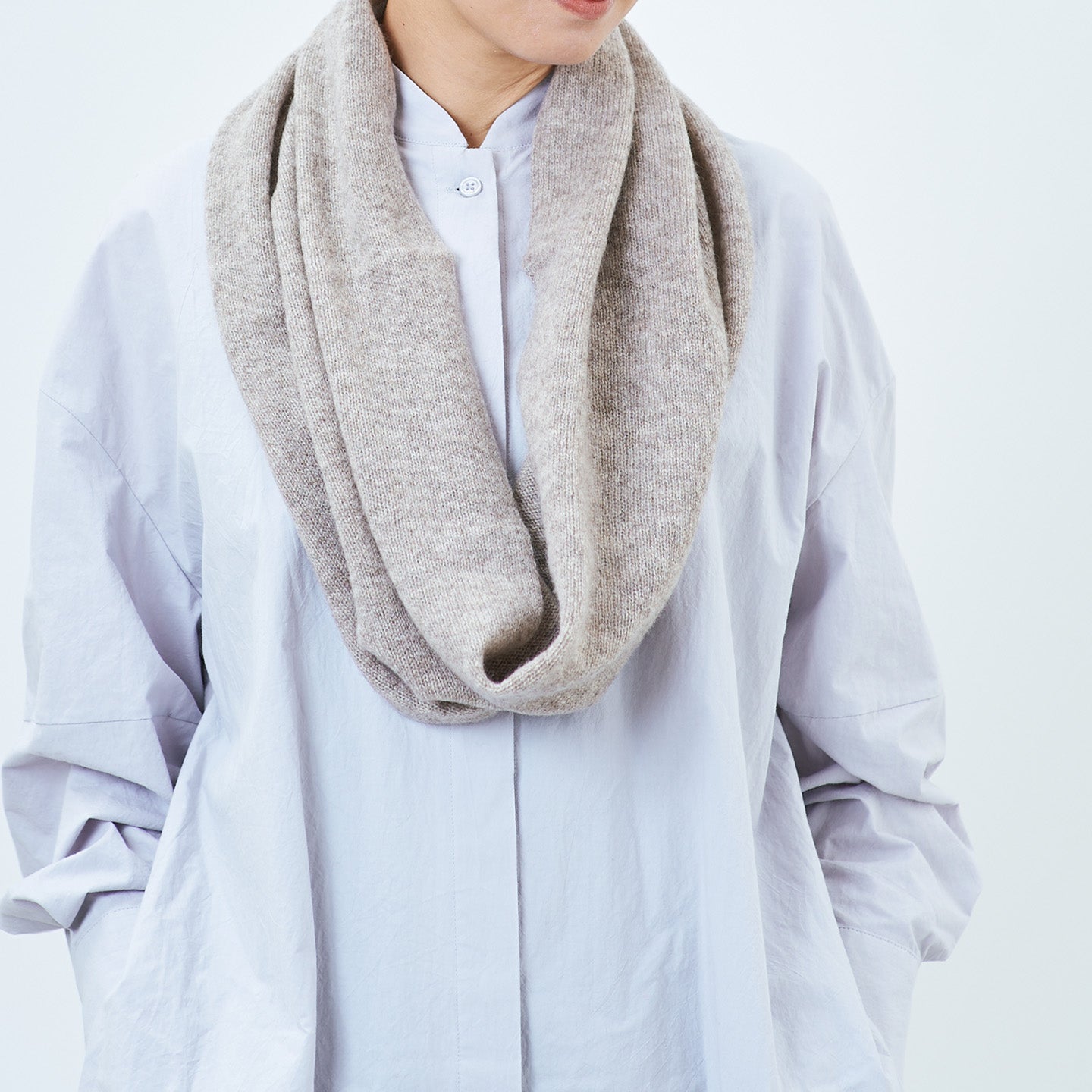 カシミヤ100%のスヌード(CAA-044)