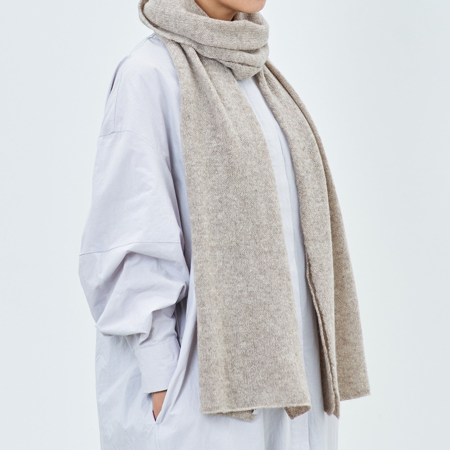 カシミヤ100%の細巾ストール(CAA-021)