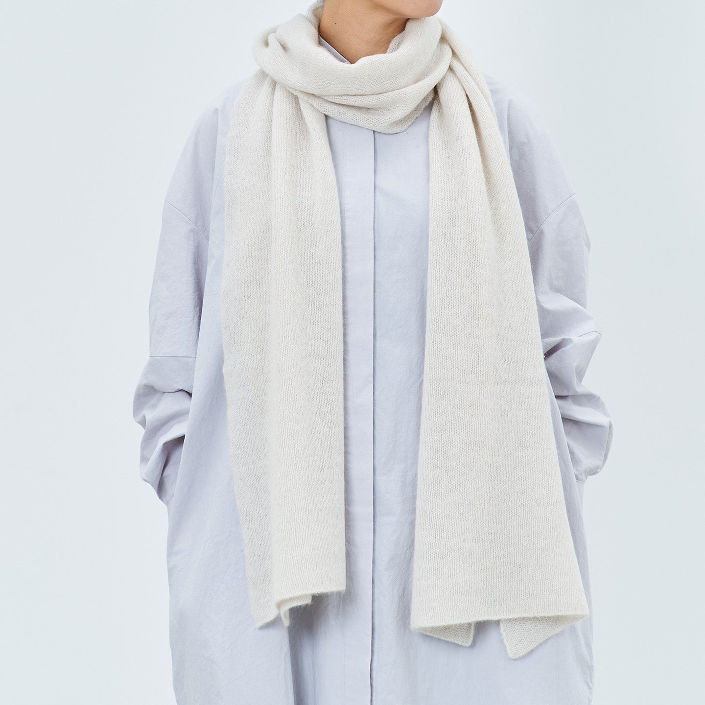 カシミヤ100%の細巾ストール(CAA-021)