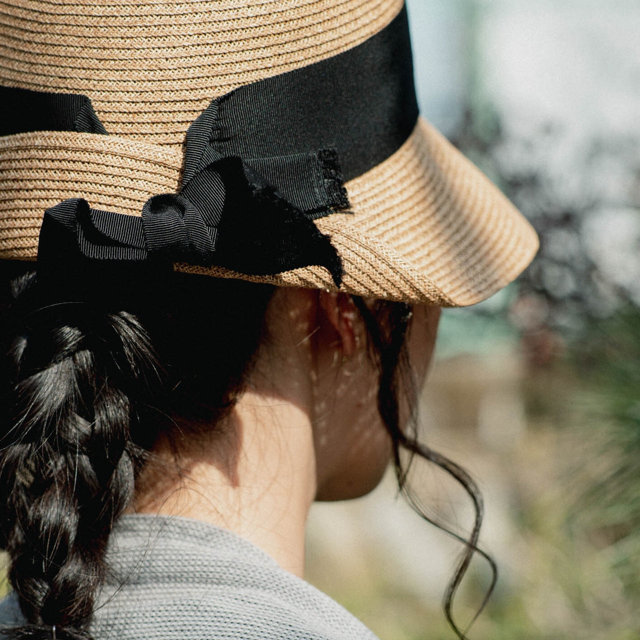 UV紫外線防止加工・リボンデザインの帽子 (HUT03)