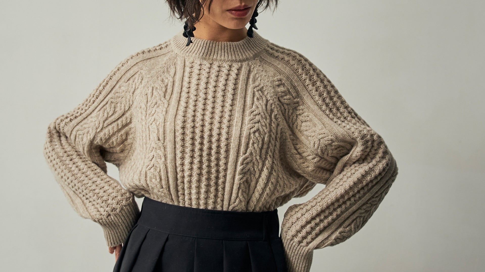 【muuc新作紹介】カシミヤウールケーブル編みプルオーバー