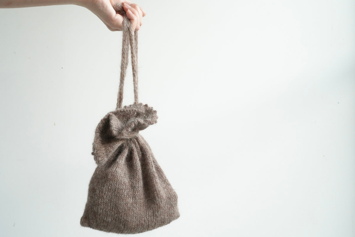 【9月27日㈰開催】編み機を学ぶ  小さな巾着バッグ「Nest Drawstring Bag」ワークショップのご案内