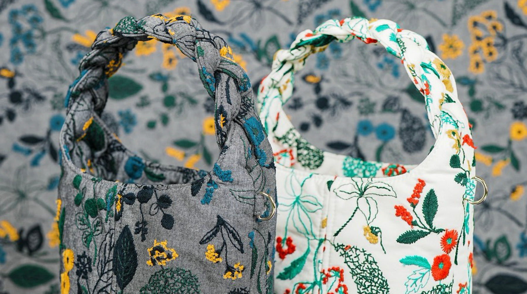 muuc × nuno ni shitai.「筆記帳刺繍 三つ編みバッグ」のご案内