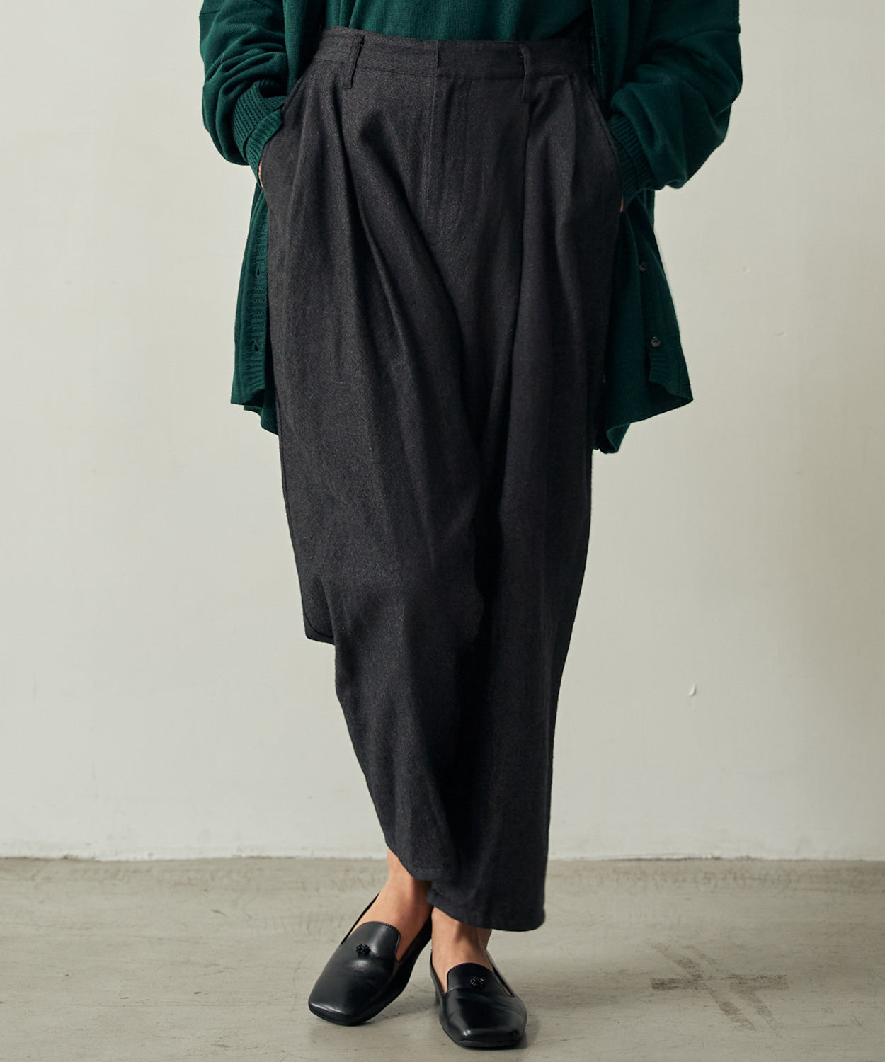 リネンウールスラックスパンツ (mug311)〈コットン裏地付き〉 – WOOL
