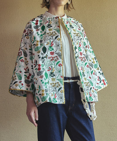 筆記帳刺繍ショートコート(mun501)