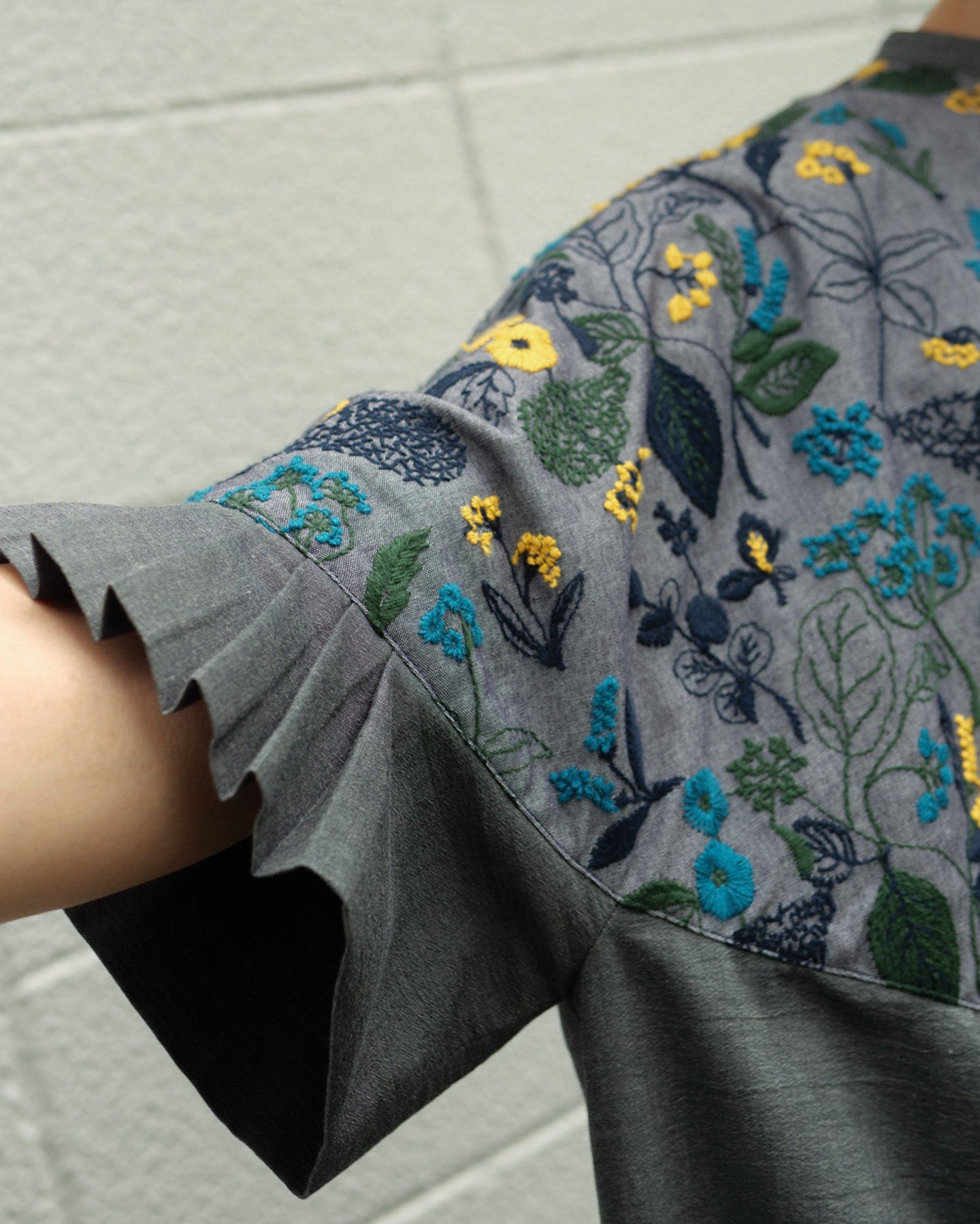筆記帳刺繍ヨーク切り替えワンピース (mun603) – WOOL STUDIO