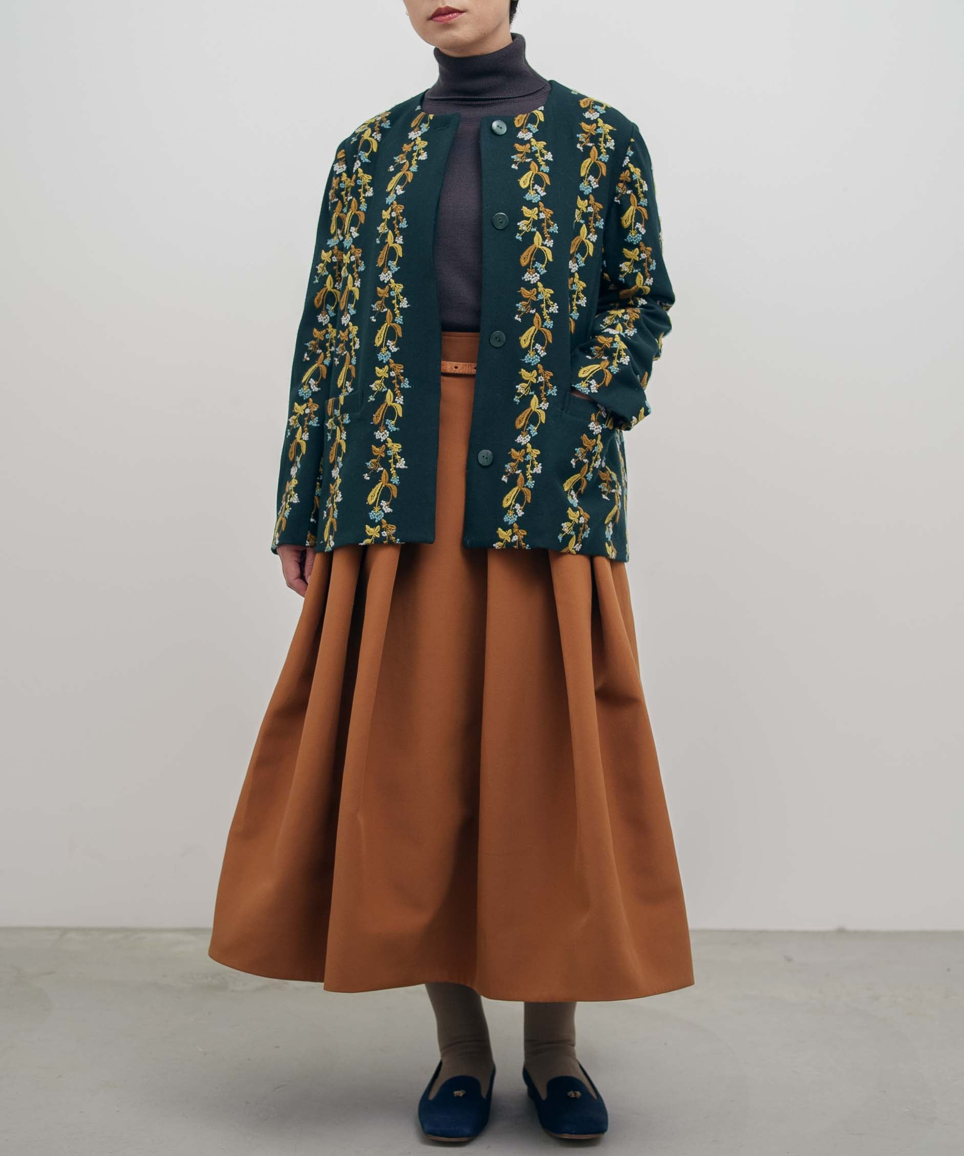 チュールカラー刺繍スカート[品番：IGAW0001462]｜axes femme