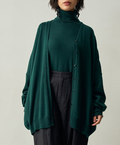 エクストラファインメリノ･V襟オーバーサイズカーディガン (mum403)