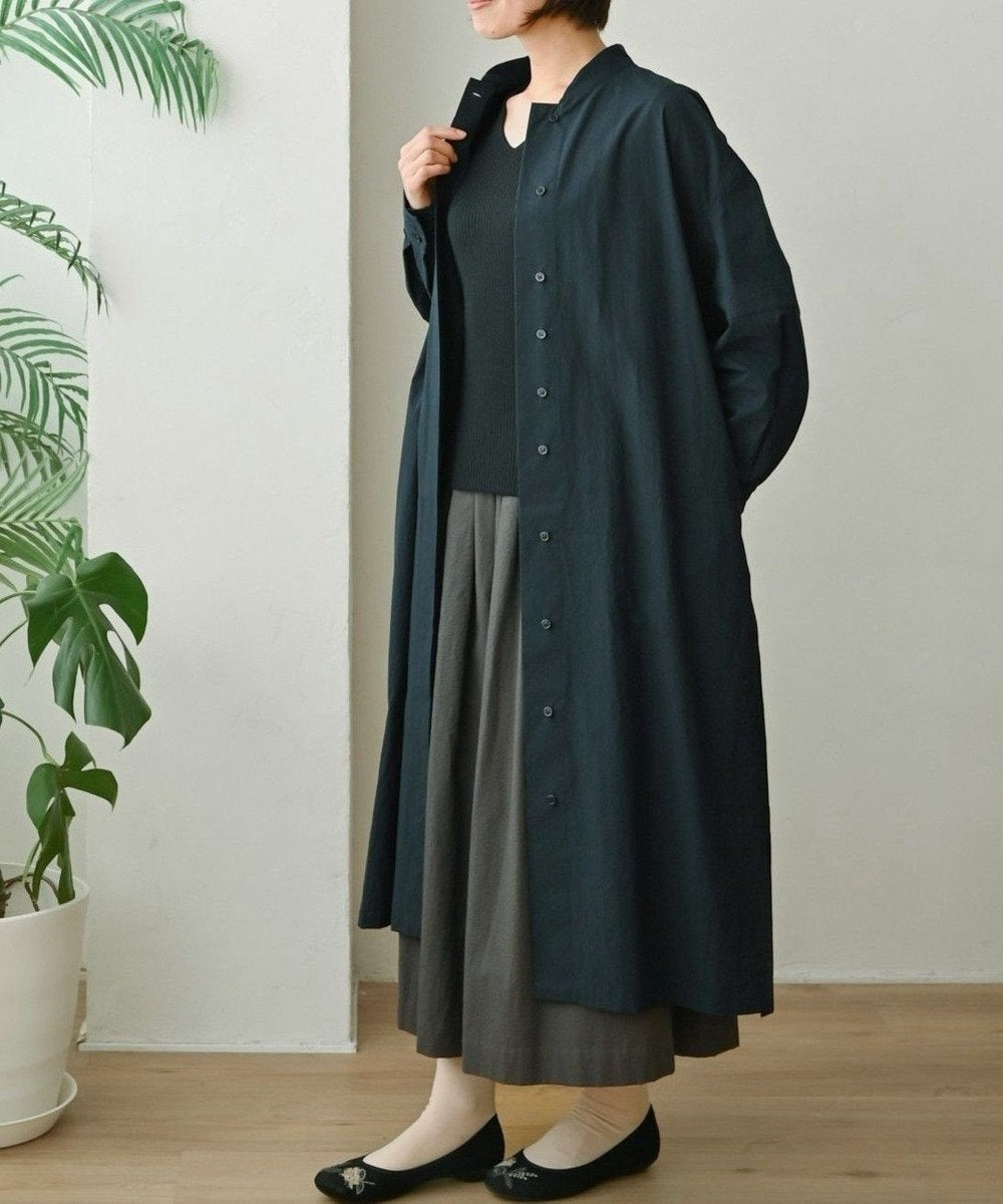 遠州織物〉スタンドカラー 羽織り＆シャツワンピース (muf614) – WOOL