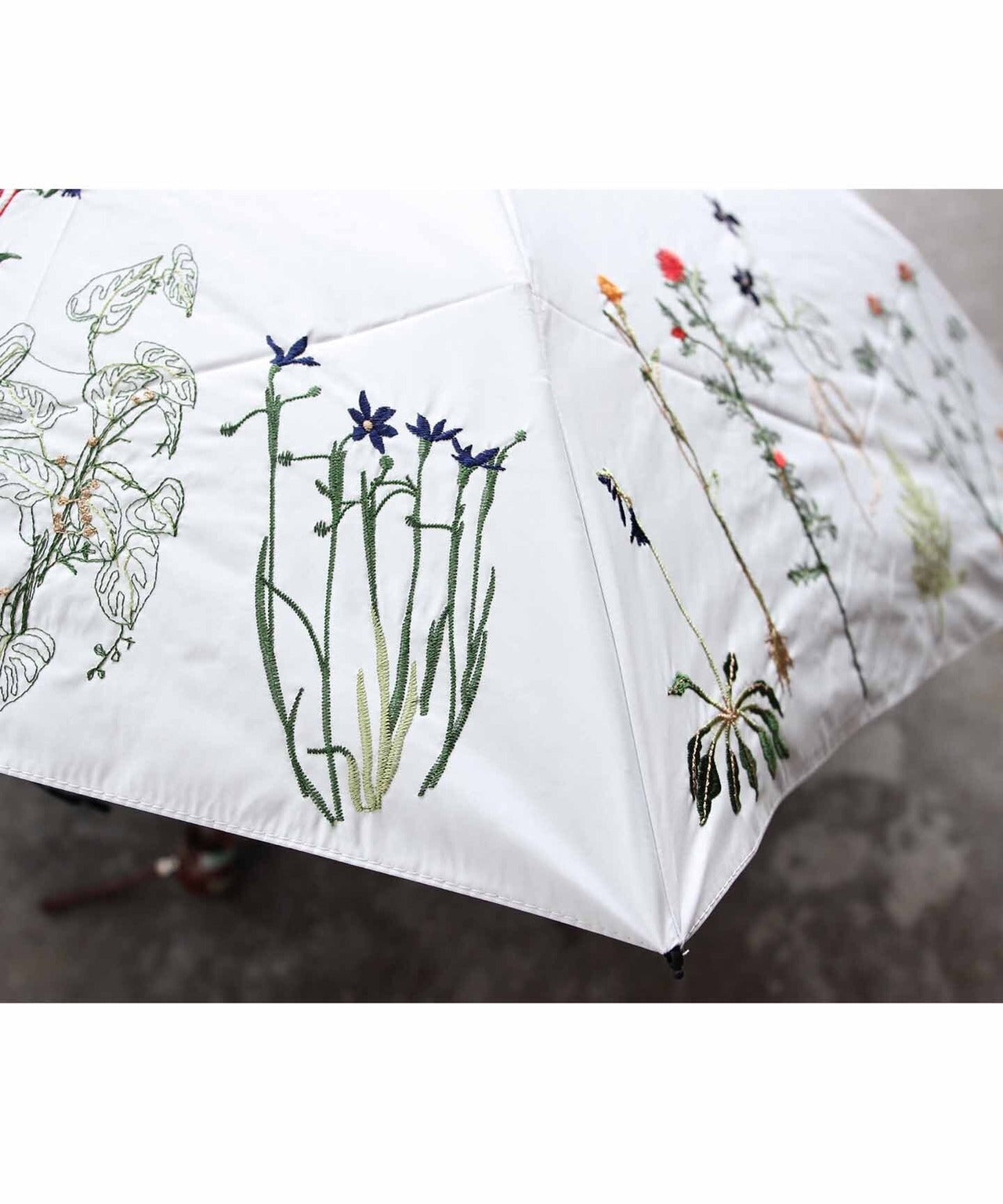 手刺繍 日傘 折りたたみ傘 プレゼント ハンドメイド 刺繍 花束