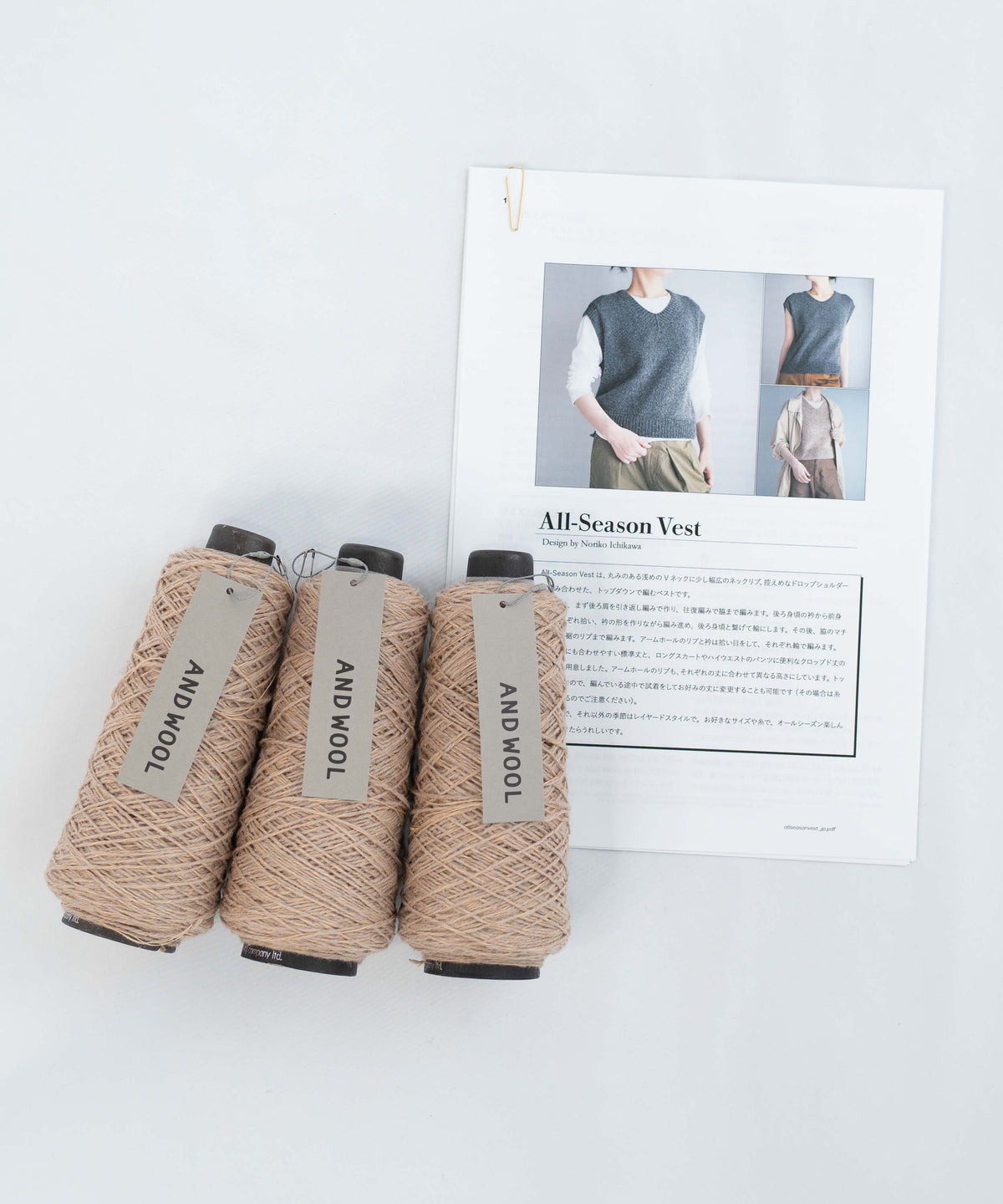 NORIKO ICHIKAWA】All-Season Vest オールシーズンベスト ANDWOOL NO 