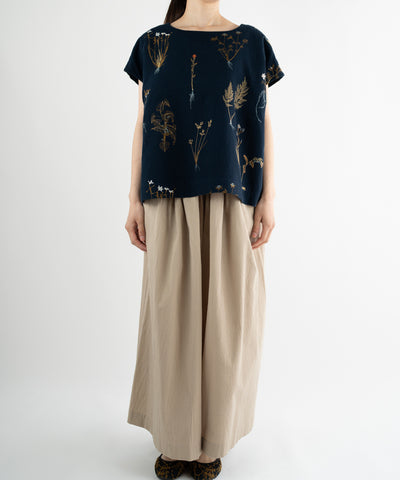 ボタニカル刺繍ゆったりプルオーバー (mul926)