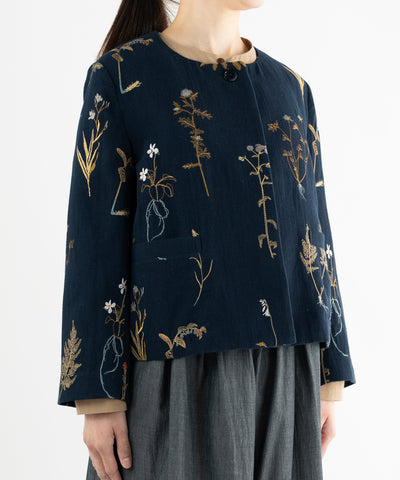 ボタニカル刺繍のジャケット (mul501)