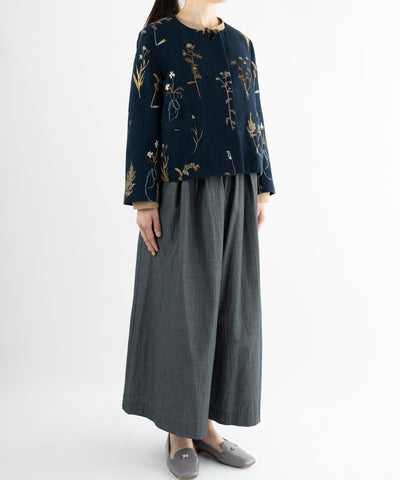 ボタニカル刺繍のジャケット (mul501)