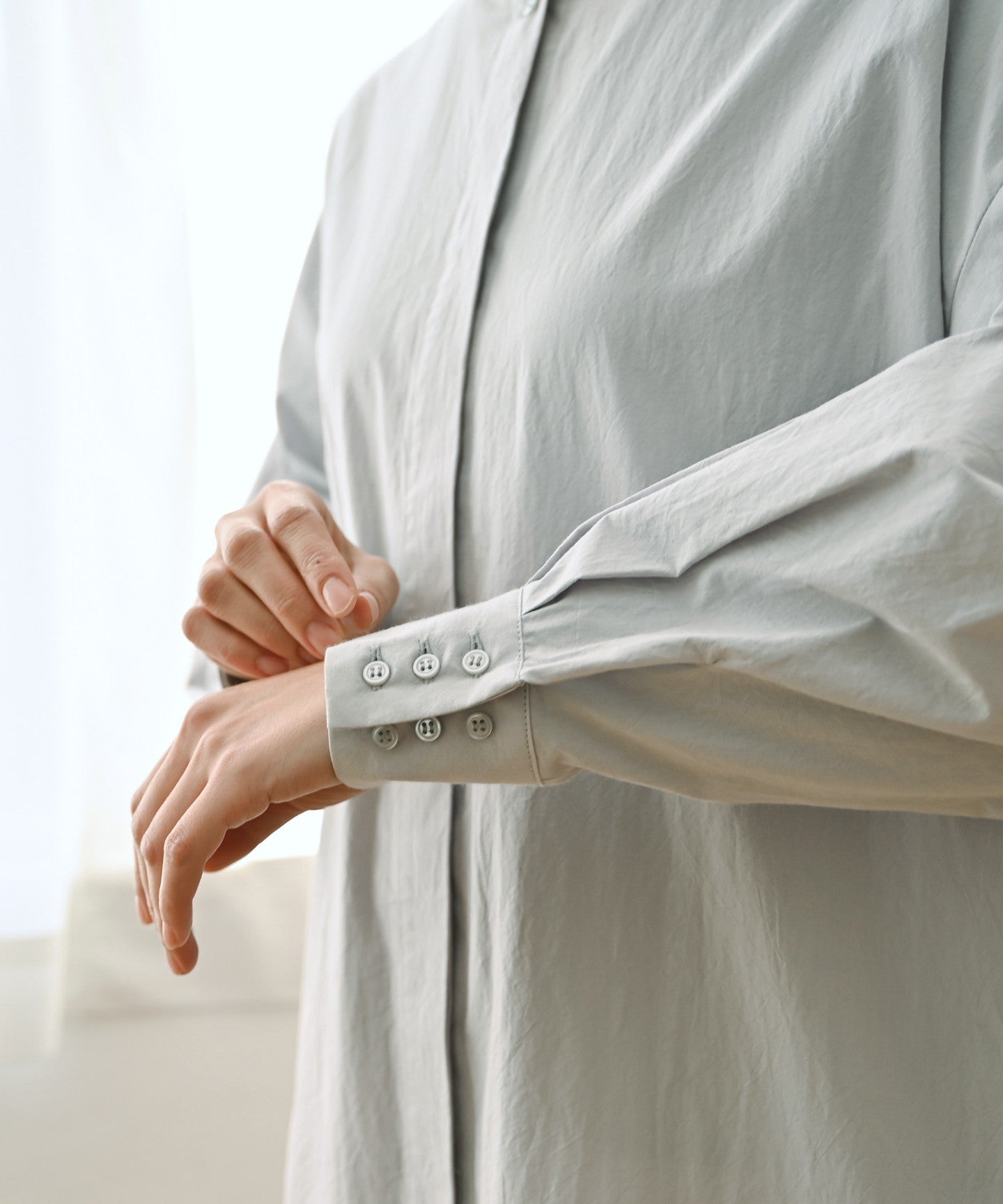 遠州織物〉スタンドカラー 羽織り＆シャツワンピース (muf614) – WOOL