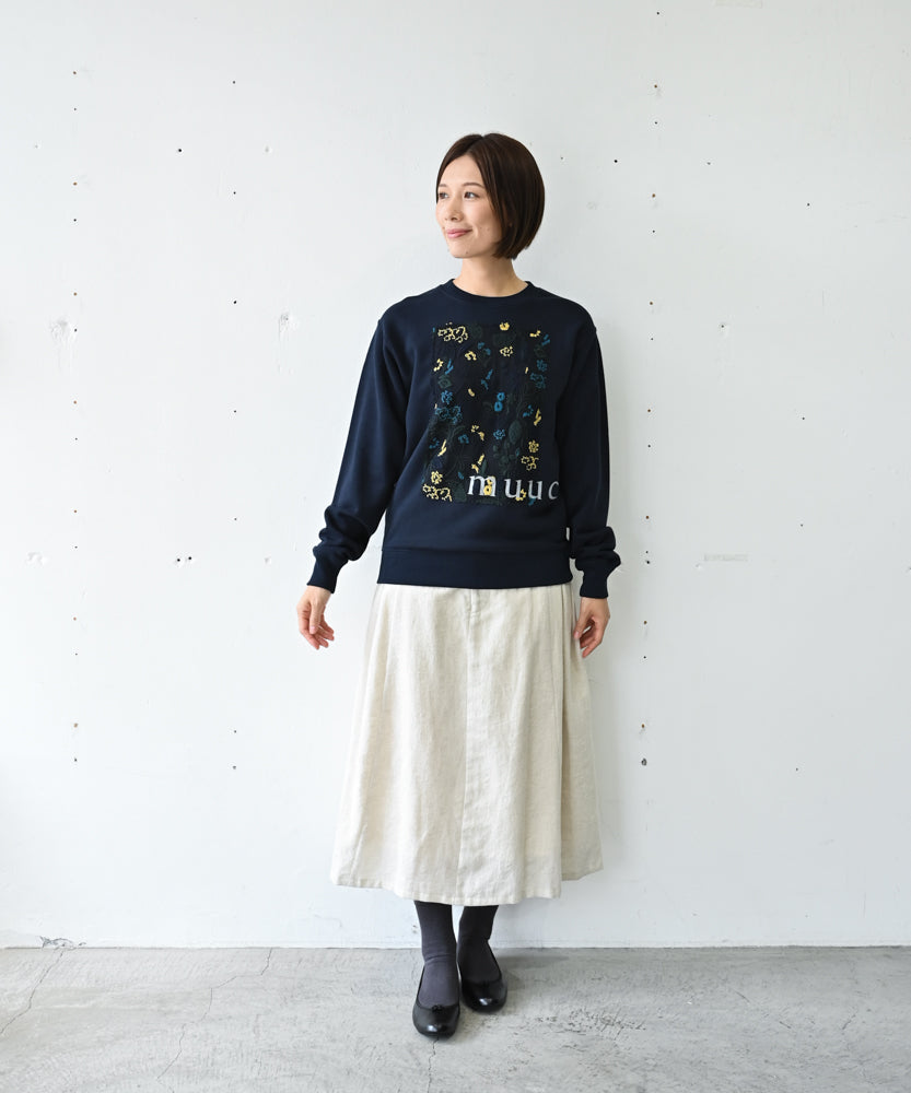 コットン100% 12.7オンス生地&裏面パイル〉筆記帳刺繍の コットン100% 12.7オンス生地&裏面パイル〉筆記帳刺繍の
