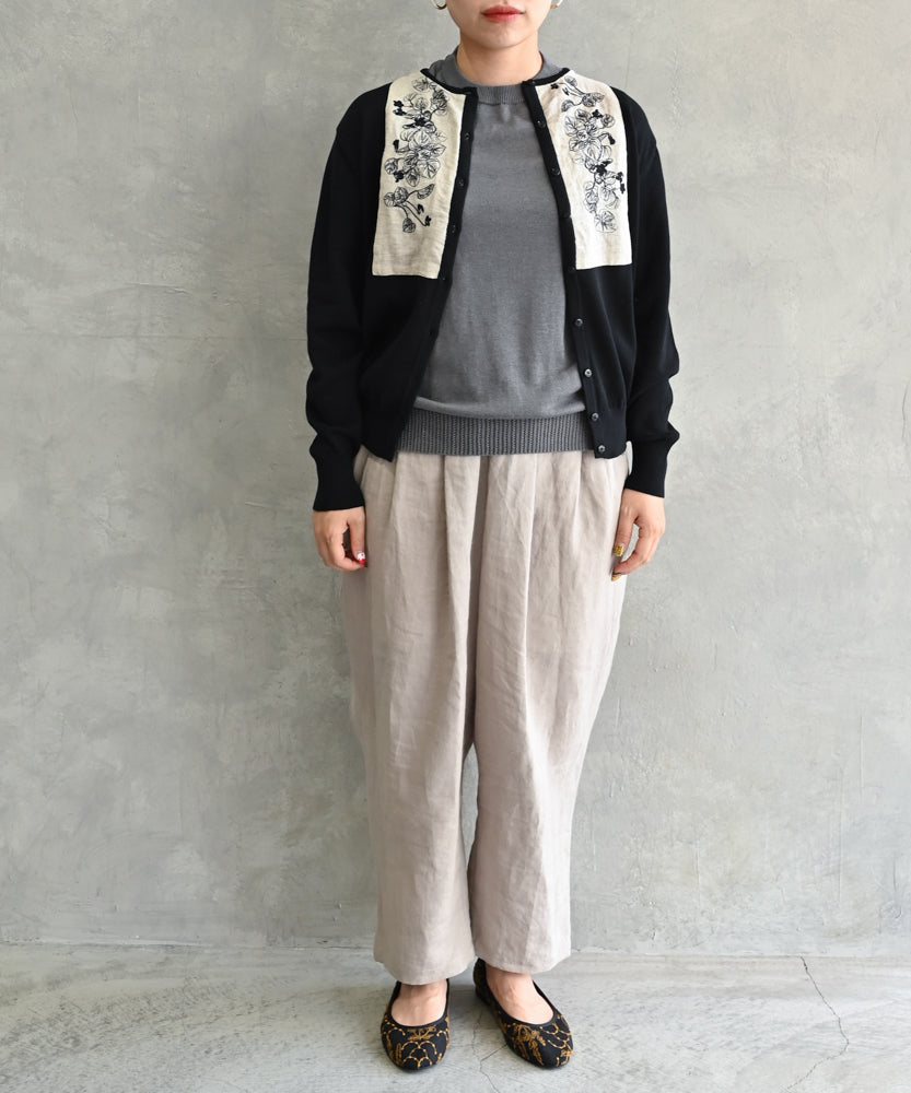 高品質シルク＆スーピマ超長綿〉〈洗えるニット〉ノースリーブボトル