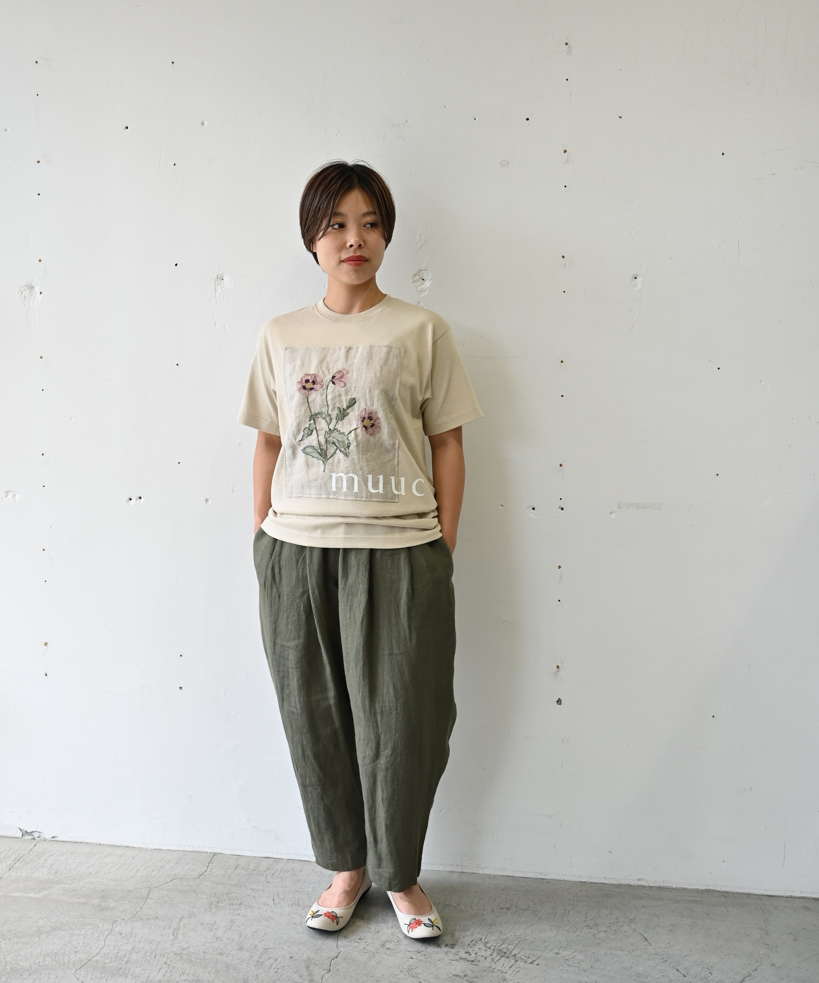 高品質ベルギーリネン100%〉リネンイージーパンツ (muh317