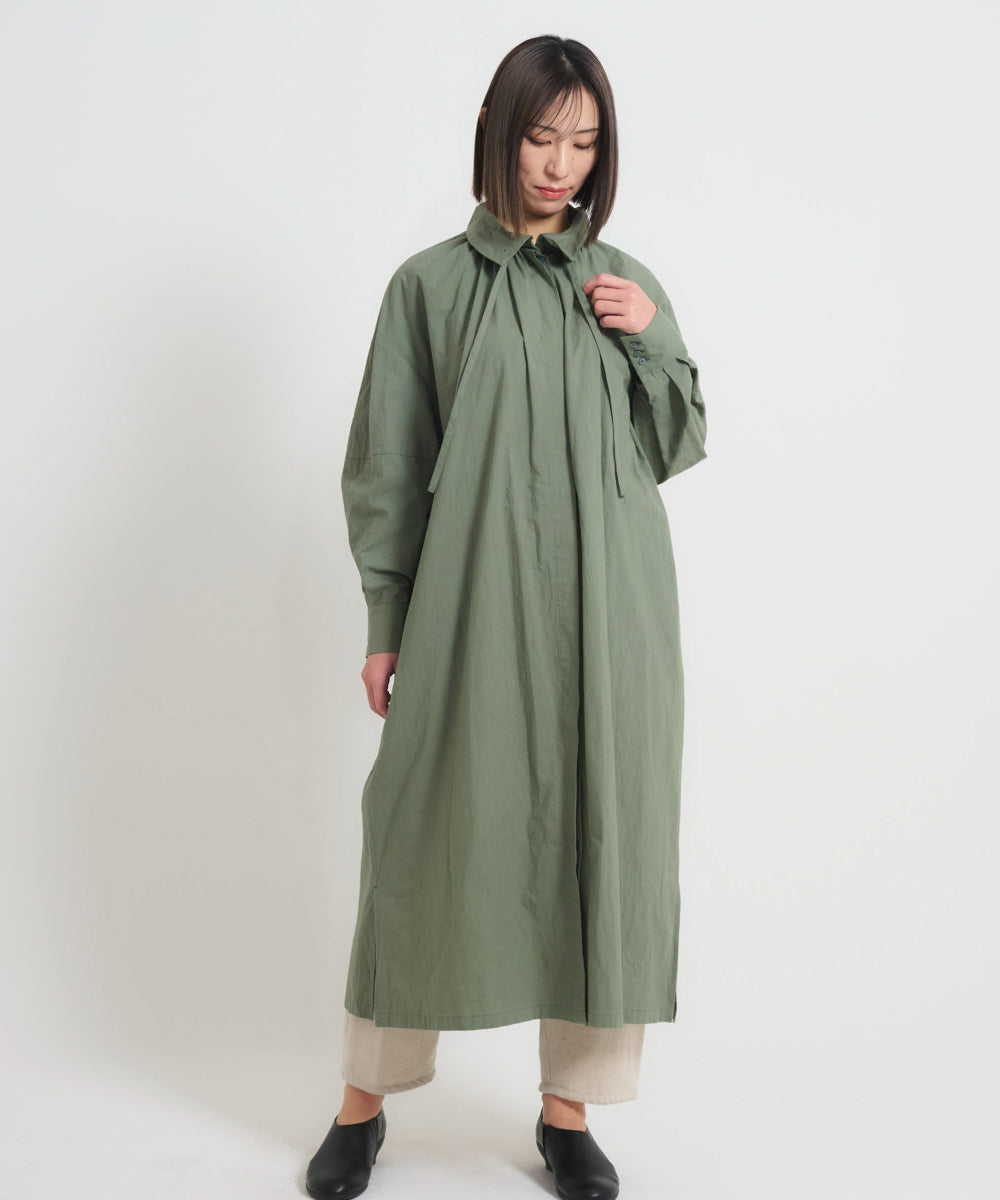 多彩な着方が叶う〉〈衿立て＆衿折り〉〈遠州織物〉リボン紐付き多様衿