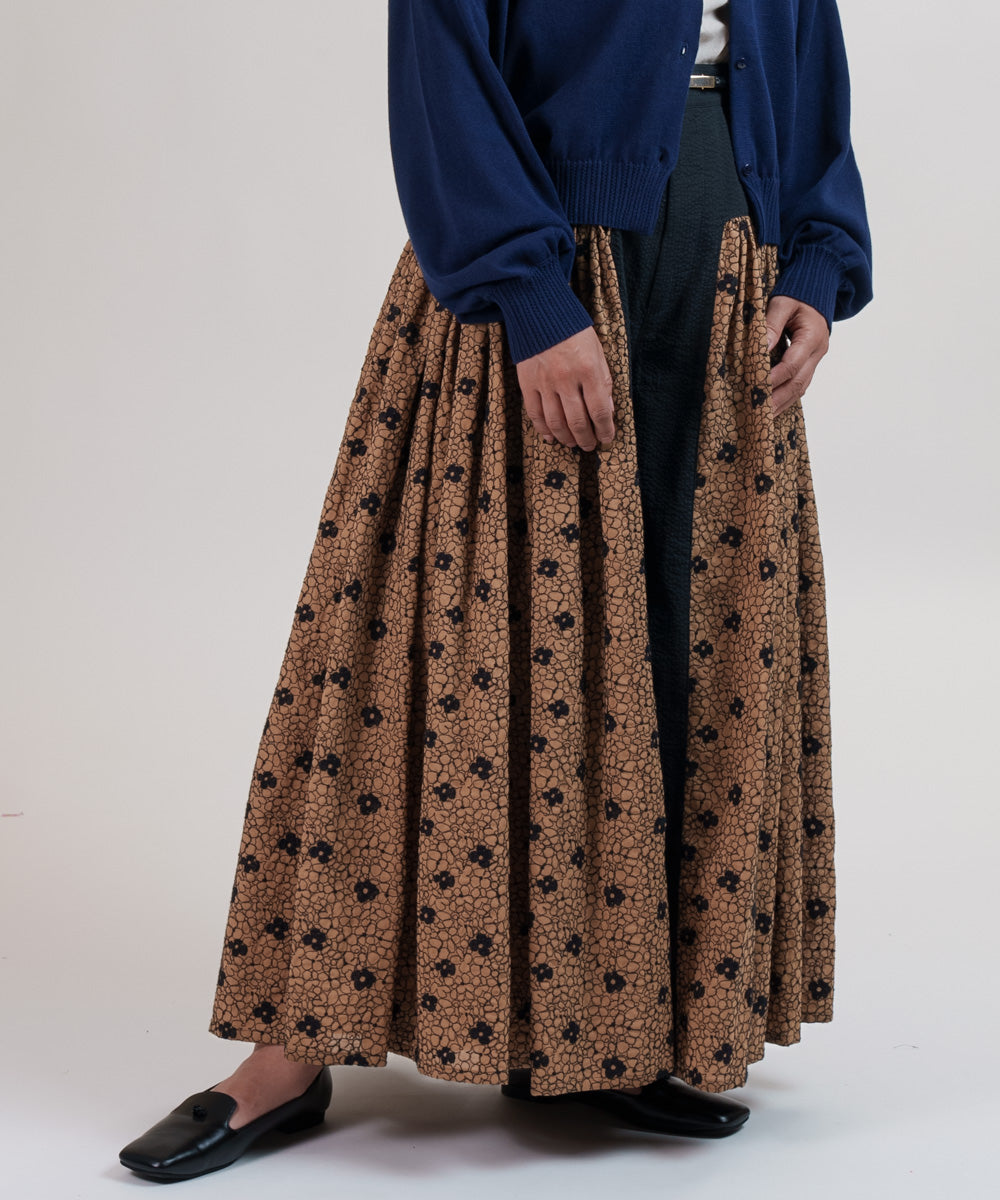 あじさい線画刺繍の切り替えパンツ (mul319) – WOOL STUDIO