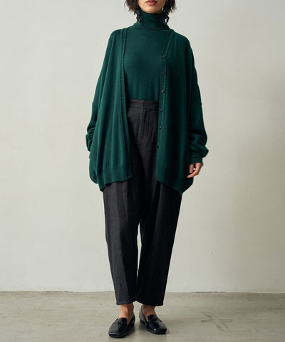 エクストラファインメリノ･V襟オーバーサイズカーディガン (mum403)