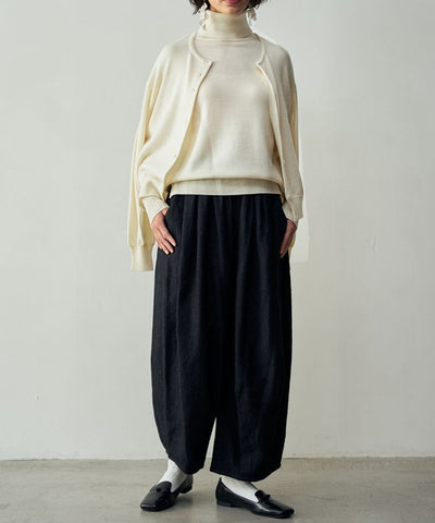 エクストラファインメリノ･丸襟カーディガン (mum402)